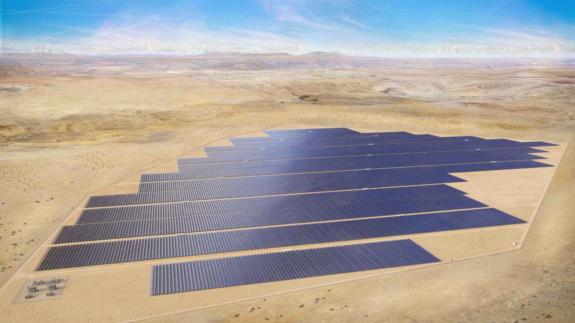 Solar panel site in Benguela