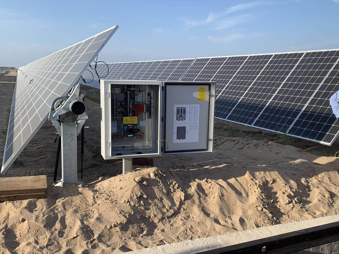 Solar panels and electrical box